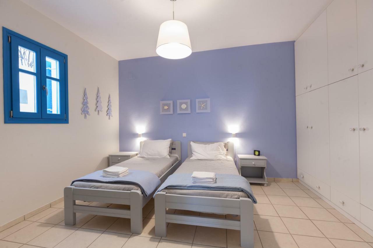 Just Blue With Amazing Sea Views In Piso Livadi Villa Екстериор снимка